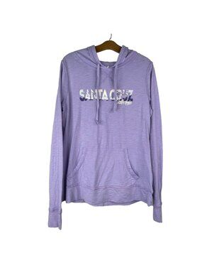 Santa Cruz California Slub Hoodie Sweatshirt Ouray Small Pastel Lilac NEW